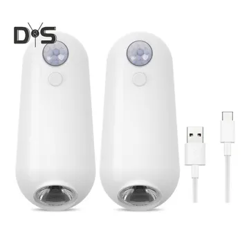 Ночник для туалета, цветные огни, USB-аккумулятор, водонепроницаемый, датчик движения, светодиодный светильник, аксессуары для ванной комнаты 1pc Charging