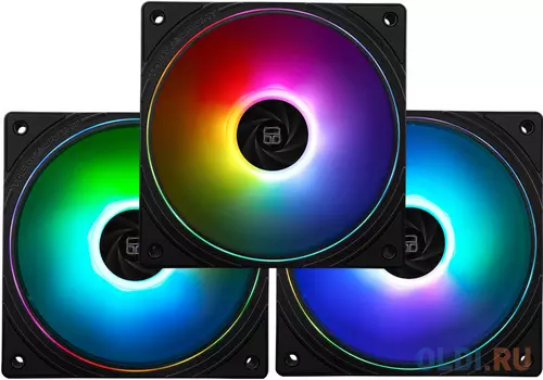 Вентилятор Thermalright TL-S12-S x3, 120x120x25 мм, 1500 об/мин, 23 дБА, PWM, черный, ARGB подсветка, 3 шт в упаковке
