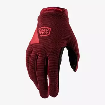 Велоперчатки женские 100% Ridecamp Womens, бордовый, 2020