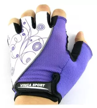 Велоперчатки женские Vinca sport VG 927 white/violet