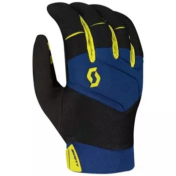Велоперчатки SCOTT Enduro, длинный палец, nightfall blue/lemongrass yellow, 2020