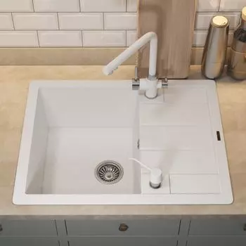 Кухонная мойка Uperwood Quartz Premium UPD-03-01 65 см белая