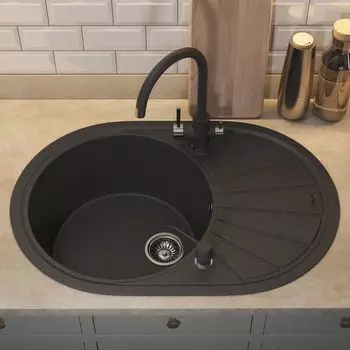 Кухонная мойка Uperwood Quartz Premium UPD-02-04 76 см черная