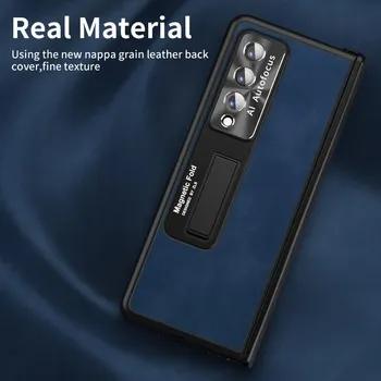 Кожаный защитный чехол с подставкой для всего тела для Samsung Galaxy Z Fold4 5g Fold 4 Fold3 Fold 3 Zfold4 противоударный стеклянный пленочный чехол for Samsung Z Fold 4 зелёный