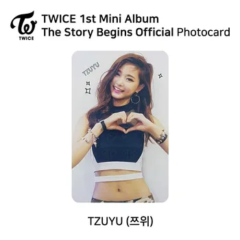 TWICE 1-й мини-альбом The Story Begins Официальная фотокарточка RED WHITE Версия KPOP UNIT(NAYEON, SANA, TZUYU)