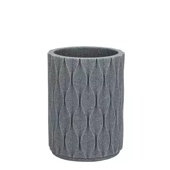 стакан для зубных щеток VITARTA Velvet wave полирезин серый