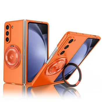 Чехол KEYSION для Samsung Z Fold 5 4 3 5G, жесткий пластиковый магнитный чехол-подставка для телефона, задняя крышка для телефона Galaxy Z Fold 3 4 5 5G for Galaxy Z Fold 5 красный