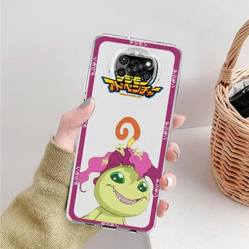 Милый прозрачный чехол Digimon для Xiaomi Mi Poco X3 NFC M3 Pro F3 F1 11 Lite 12 Redmi Note 10 9S 8 7 9, мягкий чехол для телефона Xiaomi Poco M3