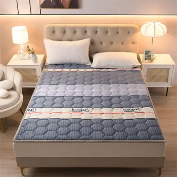 Теплый молочный бархатный матрас Twin Queen King Size, удобный мягкий складной матрас татами, зимний одинарный двухместный 90x200cm