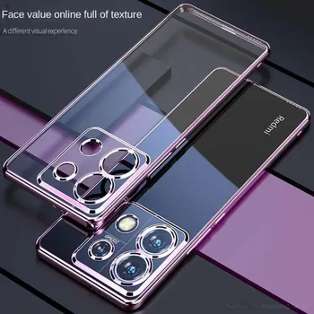 Ультратонкий силиконовый чехол из ТПУ для телефона Infinix Hot 40 Pro с гальваническим покрытием, прозрачная противоударная задняя крышка для Infinix Hot 30 Play NFC 30i 40 For Hot 40 чёрный