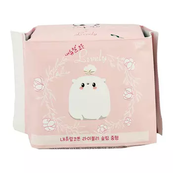 NATURAL COTTON Прокладки классические LIVELY medium ультратонкие дышащие