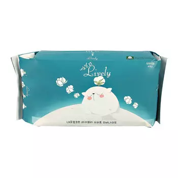 NATURAL COTTON Прокладки классические LIVELY super long ночные дышащие