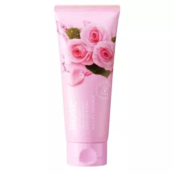 NATURE REPUBLIC Пенка для умывания с экстрактом розы Real Nature Rose Foam Cleanser