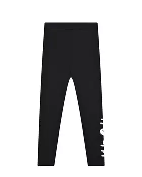 Черные леггинсы с белым лого MSGM детские