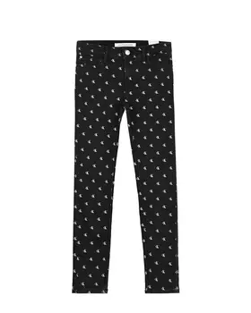 Черные джинсы skinny fit с монограммой Calvin Klein детские