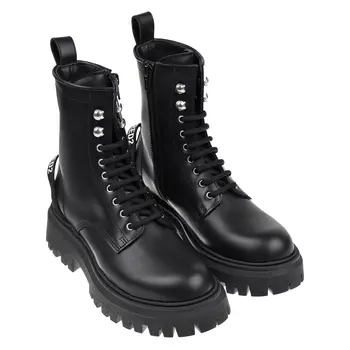 Черные ботинки из натуральной кожи Dsquared2 детские