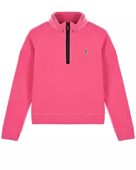 Флисовая толстовка цвета фуксии Moncler детская