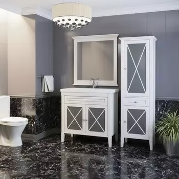 Комплект мебели Opadiris Палермо 90, белый матовый