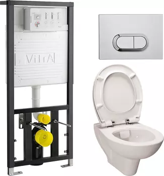 Комплект VitrA S20 9004В003-7202 кнопка хром