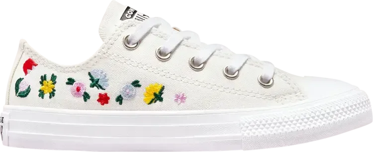 Кроссовки Converse Chuck Taylor All Star Low PS Floral Embroidery, белый