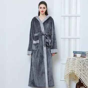 Длинная женская ночная рубашка осень/зима XL (160-200 catties) розовый