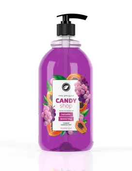 Гель для душа «CANDY SHOP» (женские ароматы) с дозатором Папайя-Виноград 1 л.