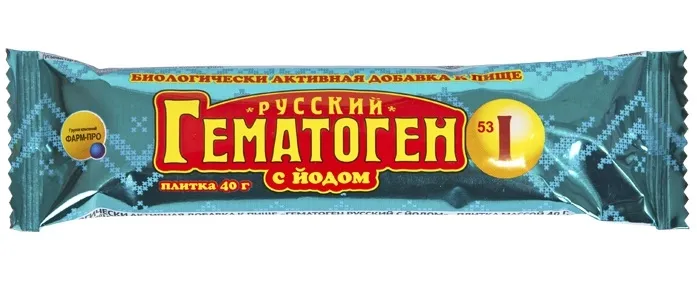 Гематоген Русский с йодом, 40 г