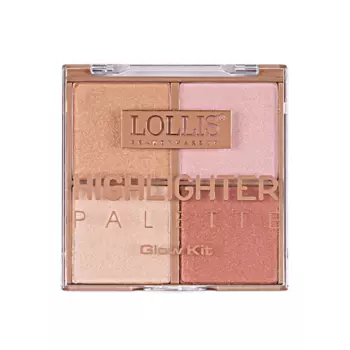LOLLIS Хайлайтер для лица 4 Colors Highlighter Glow Kit