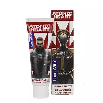 LONGA VITA Зубная паста профилактическая с таурином и гуараной Atomic Heart
