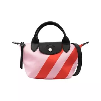 LONGCHAMP Сумка Le Pliage Cow Leather Trim Shoulder Bag Extra Small Women's Pink/Red