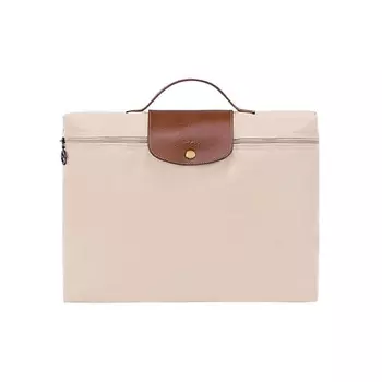 LONGCHAMP Сумка Le Pliage Green Canvas paneled Calfskin Trim Canvas Bag Trumpets Men's Beige
