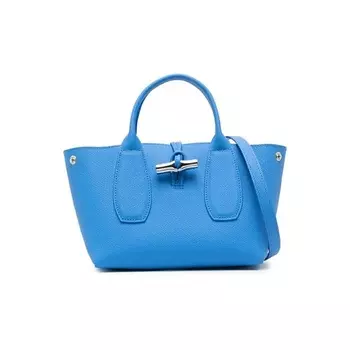 LONGCHAMP Сумка Roseau Calfskin Tote Bag Shopping Bag Small Size Women's Blue