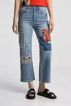 Джинсы укороченного кроя с принтом Desigual
