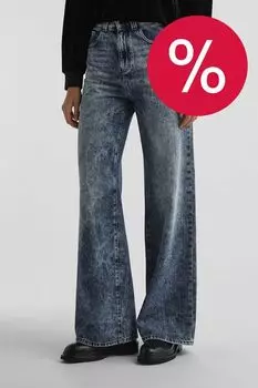 Джинсы с широкими брючинами EMPORIO ARMANI