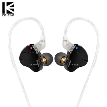 Hi-Fi наушники-вкладыши KBEAR KS10, гибридные проводные наушники DD 4BA с двойной диафрагмой и микрофоном