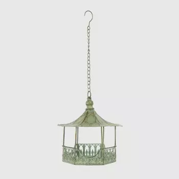 Кормушка Anxi jiacheng для птиц металлическая оливковая 26х26x58 см