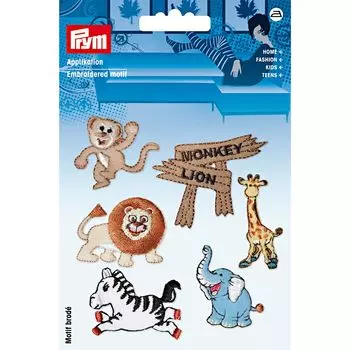 925380 Термоаппликация Зоопарк Prym 6 шт