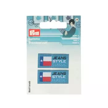 926073 Термоаппликация 'Лейбл JEANS STYLE' цв. Индиго, 2шт, Prym