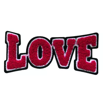 926677 Термоаппликация 'LOVE' цв. красный/черный/белый, 1шт, Prym