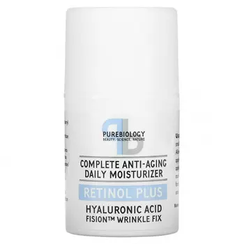 Pure Biology, Комплексное омолаживающее ежедневное увлажняющее средство, Retinol Plus, 1,7 жидк. Унции