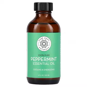 Pure Body Naturals, Эфирное масло, перечная мята, 120 мл (4 жидк. Унции)