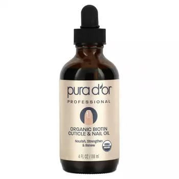 Pura D'or, Professional, масло для кутикулы и ногтей с органическим биотином, 118 мл (4 жидк. Унции)