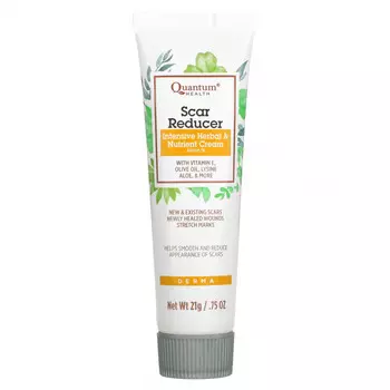 Quantum Health, Scar Reducer, интенсивный травяной питательный крем от шрамов, 0,75 унции (21 г)