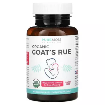 Pure Co., Pure Mom, органическая козья рута, 60 веганских капсул