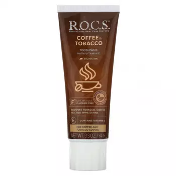 R.O.C.S., зубная паста для удаления следов кофе и табака, 94 г (3,3 унции)