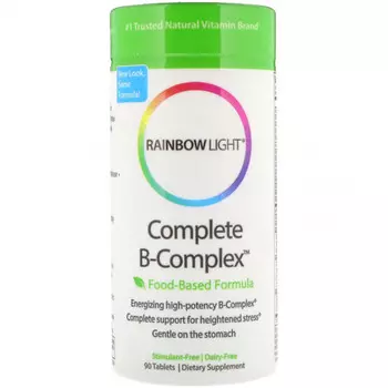 Rainbow Light, Комплекс витамина B полного спектра, пищевая формула, 90 таблеток