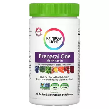 Rainbow Light, Prenatal One, мультивитамины для беременных, 150 таблеток