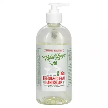 Rebel Green, Мыло для рук Fresh & Clean, без запаха, 500 мл (16,9 жидк. Унции)