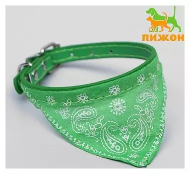 Ошейник с косынкой 32 х 1 см, зеленый