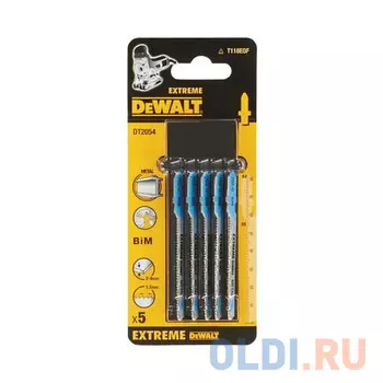 Пилка д/лобзика DEWALT DT2054-QZ BIM EXTREME. Криволинейный пропил. 82x55x1.5x4 мм, T118EOF 5шт